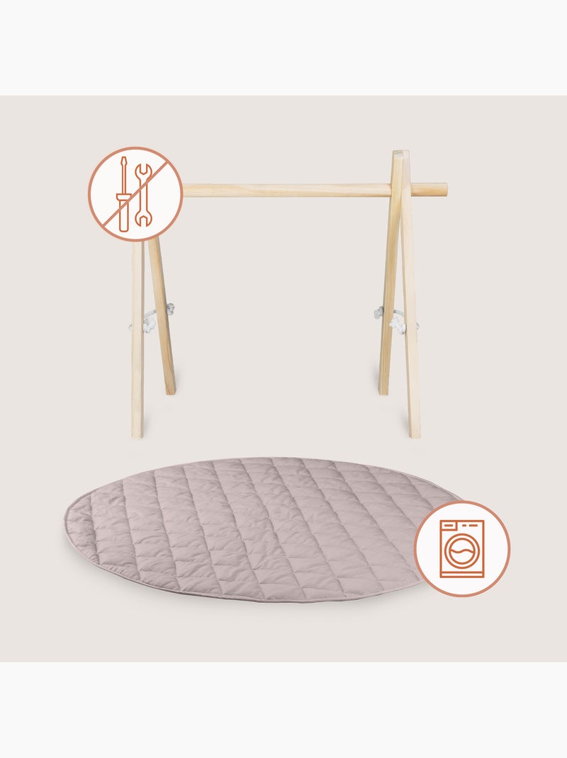 Tapete de juego LIONELO Anís con arco de madera - Plegable - Tapete de 2 cm Multicolor - Kiabi