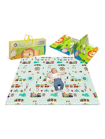 Tapete de juego LIONELO Robby - 180x200 cm - Tapete de doble cara - Buen aislamiento del suelo