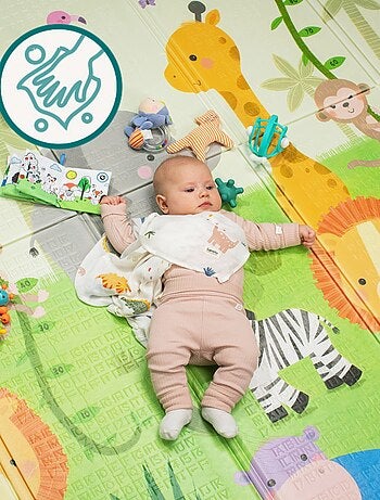 Tapete de juego LIONELO Robby - 180x200 cm - Tapete de doble cara - Buen aislamiento del suelo