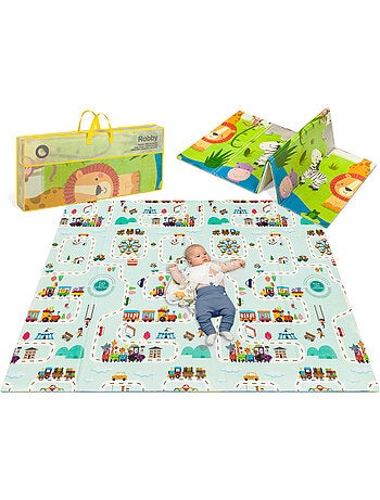 Tapete de juego LIONELO Robby - 180x200 cm - Tapete de doble cara - Buen aislamiento del suelo