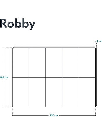 Tapete de juego LIONELO Robby - 180x200 cm - Tapete de doble cara - Buen aislamiento del suelo