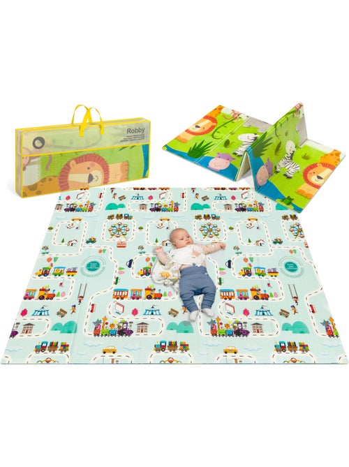 Tapete de juego LIONELO Robby - 180x200 cm - Tapete de doble cara - Buen aislamiento del suelo - Kiabi