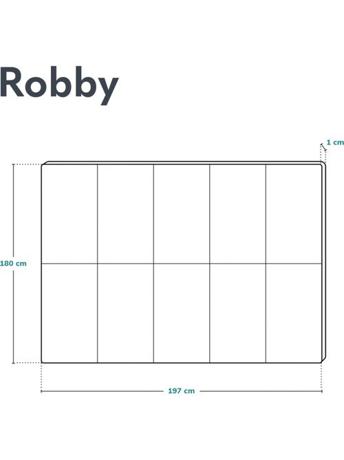 Tapete de juego LIONELO Robby - 180x200 cm - Tapete de doble cara - Buen aislamiento del suelo - Kiabi