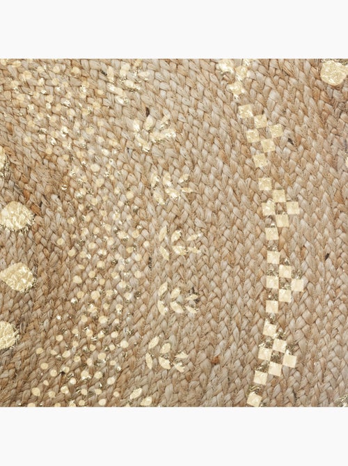 Tapete redondo de yute Gold Shine - Kiabi