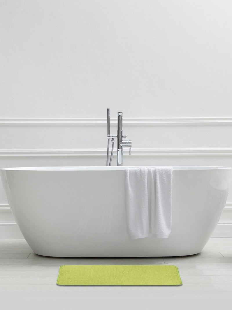 Tapis de bain antidérapant 50x80 en polyester Verde anís - Kiabi