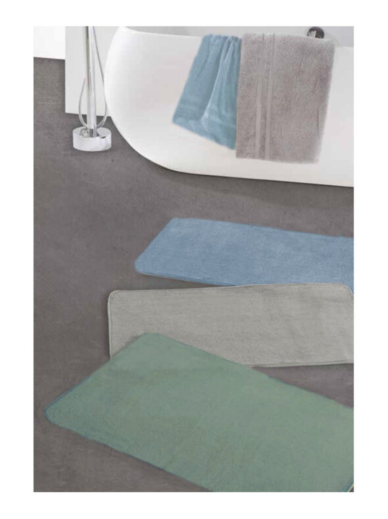 Tapis de bain antidérapant 50x80 en polyester Verde anís - Kiabi