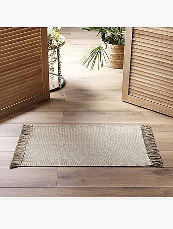 Tapis rectangular de efecto natural