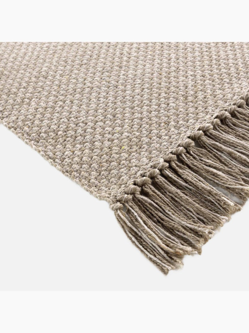 Tapis rectangular de efecto natural Marrón claro - Kiabi