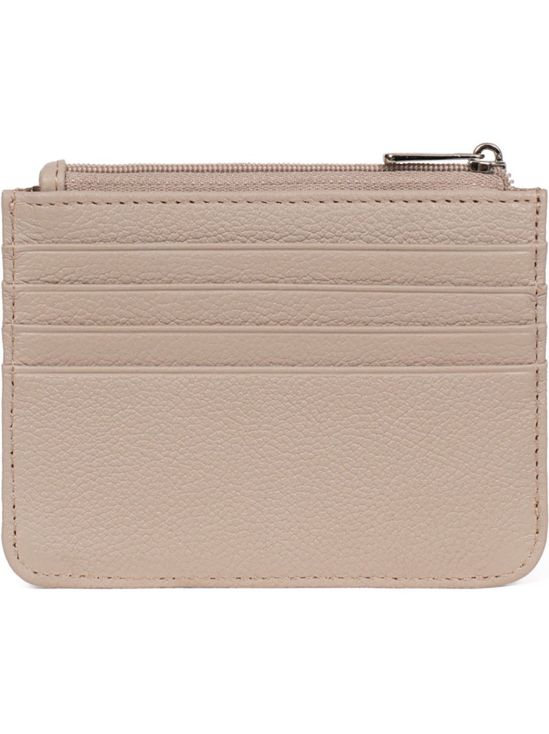 Tarjetero - 1 pliegue - Cuero CONFORT Beige - Kiabi