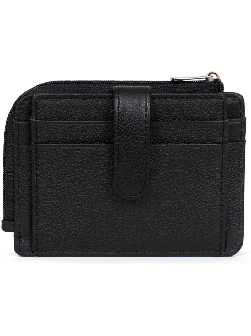 Tarjetero - 1 pliegue - cuero confort hexagona Negro - Kiabi