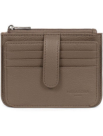 Tarjetero - 1 pliegue - Cuero CONFORT