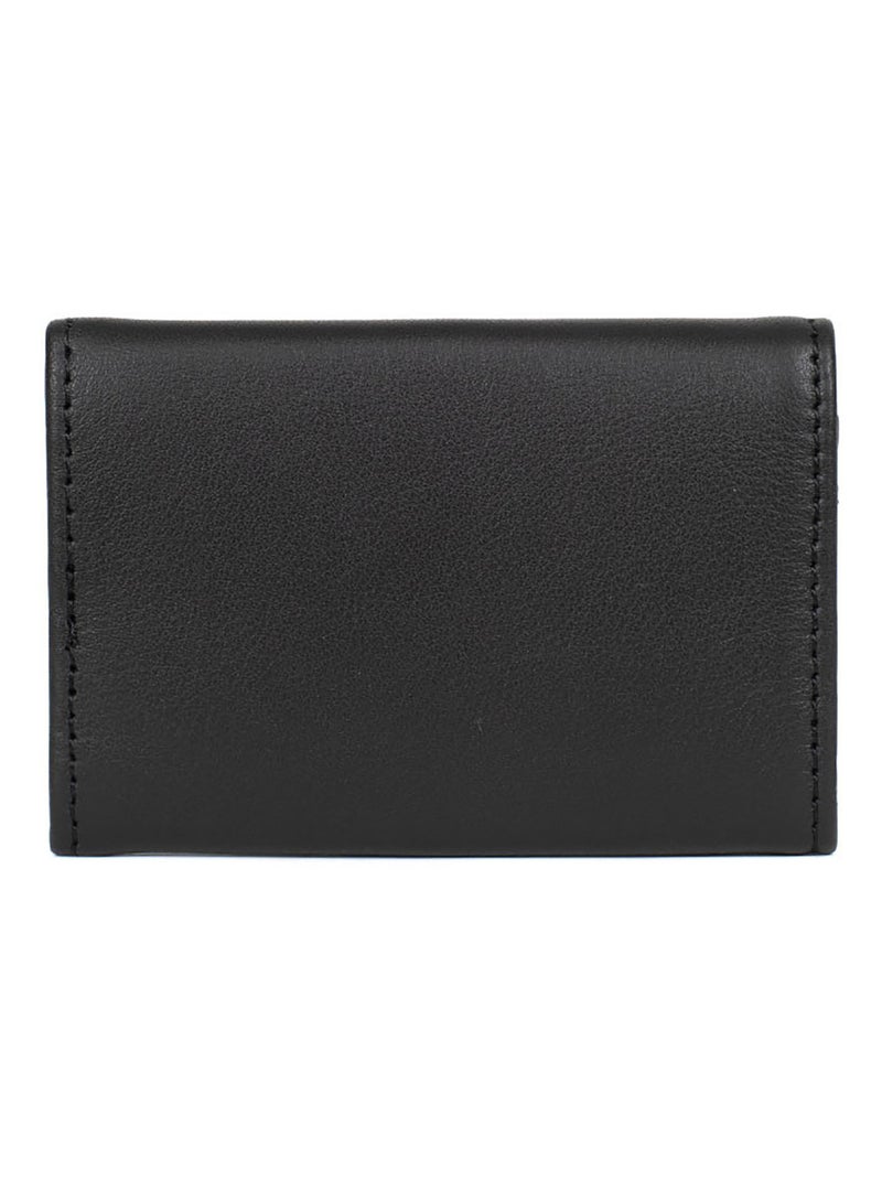 Tarjetero - 2 pliegues - detener rfid - cuero soft hexagona Negro - Kiabi