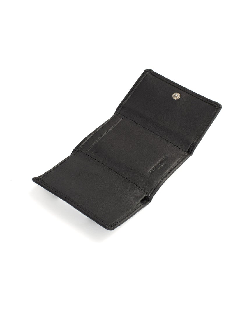 Tarjetero - 2 pliegues - detener rfid - cuero soft hexagona Negro - Kiabi