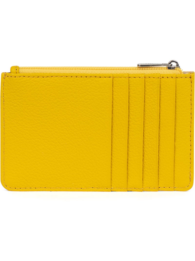Tarjetero - cuero confort hexagona Amarillo - Kiabi