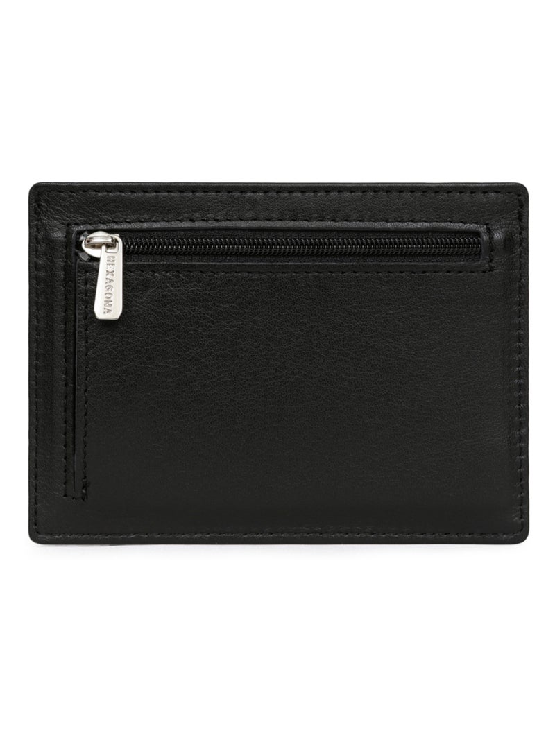 Tarjetero - cuero soft hexagona Negro - Kiabi