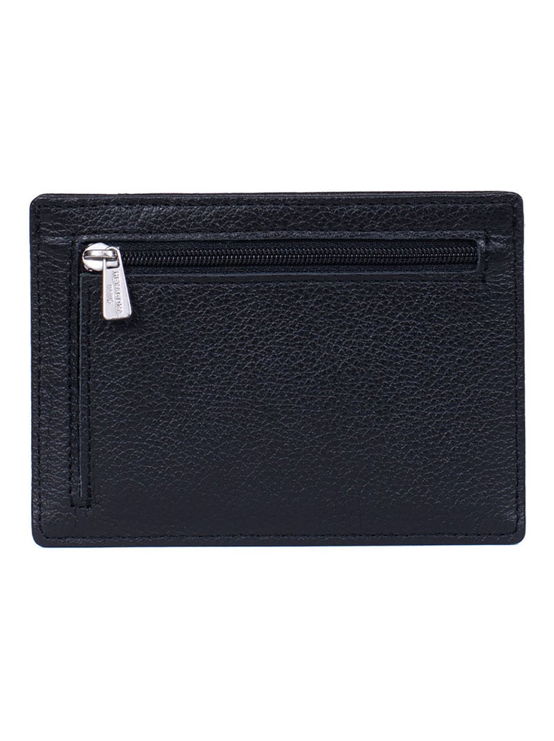 Tarjetero - detener rfid - cuero confort hexagona Negro - Kiabi
