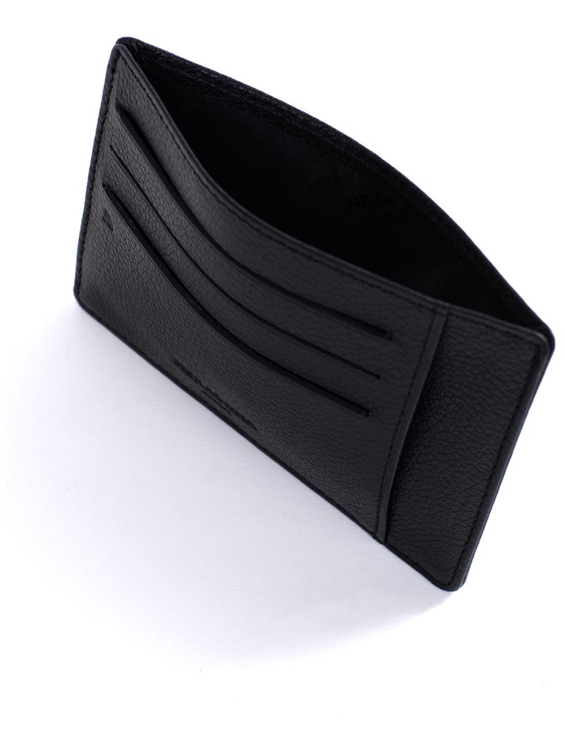Tarjetero - detener rfid - cuero confort hexagona Negro - Kiabi