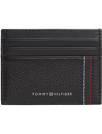 Tarjetero de piel tommy hilfiger para hombre