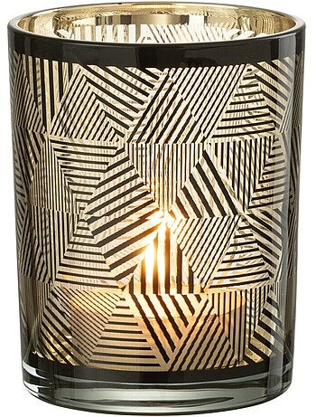 Tarro de cristal geométrico para velas - AFIBEL