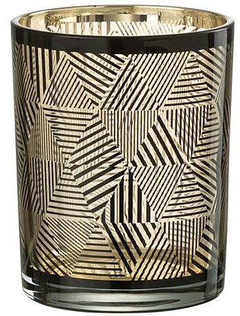 Tarro de cristal geométrico para velas - AFIBEL