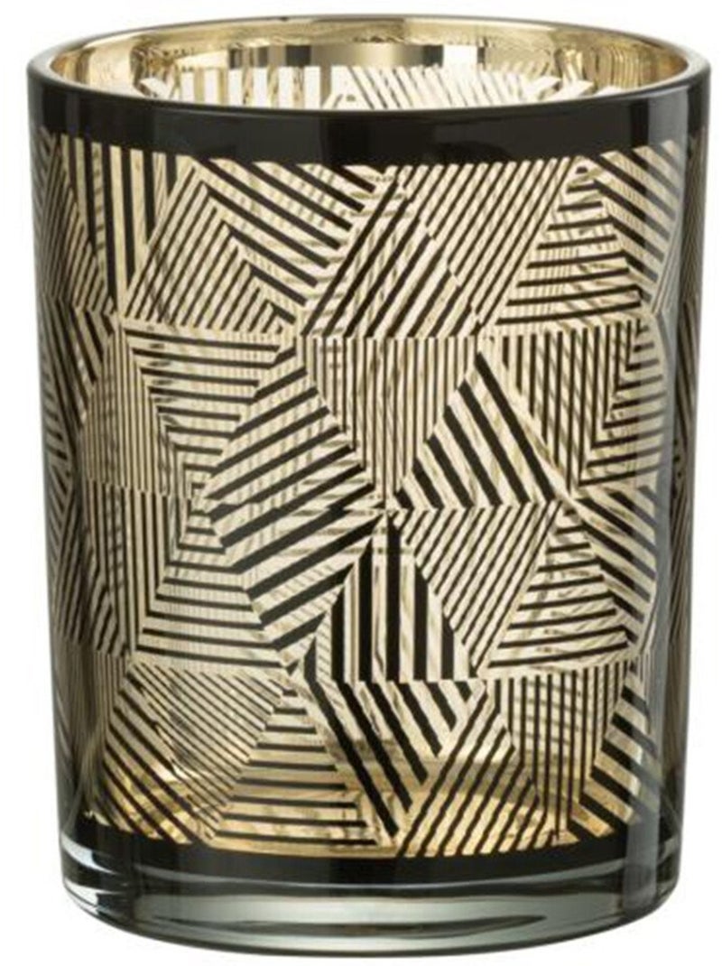 Tarro de cristal geométrico para velas - AFIBEL Negro - Kiabi
