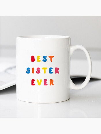Taza BEST SISTER EVER COLORÉE WAF