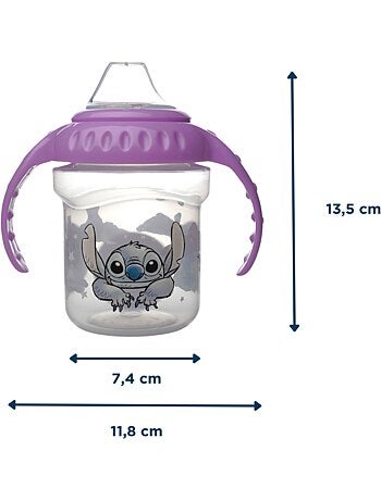 Taza con boquilla Disney Baby Lilo & Stitch de 250 ml a prueba de fugas con 2 asas