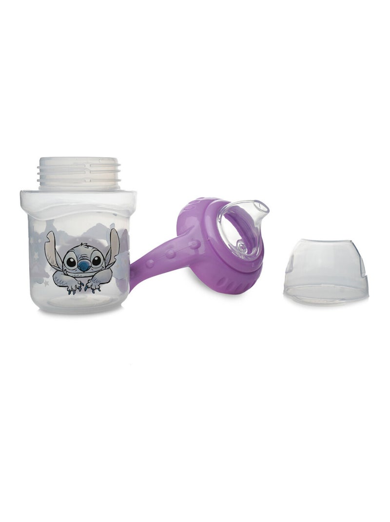 Taza con boquilla Disney Baby Lilo & Stitch de 250 ml a prueba de fugas con 2 asas Violeta - Kiabi