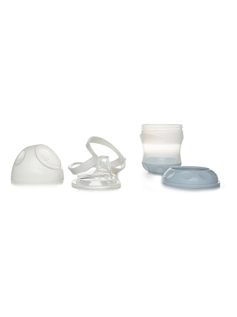 Taza de aprendizaje a prueba de fugas con boquilla de silicona Thermobaby de 180 ml Azul - Kiabi