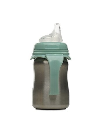 Taza de aprendizaje de acero inoxidable 180 ml Thermobaby a prueba de fugas con boquilla de silicona