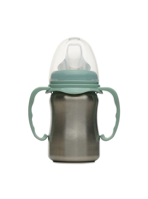 Taza de aprendizaje de acero inoxidable 180 ml Thermobaby a prueba de fugas con boquilla de silicona - Kiabi