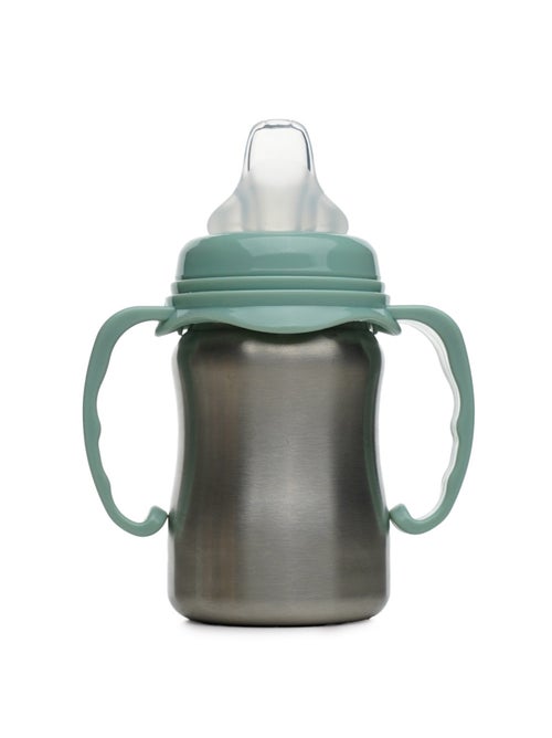 Taza de aprendizaje de acero inoxidable 180 ml Thermobaby a prueba de fugas con boquilla de silicona - Kiabi