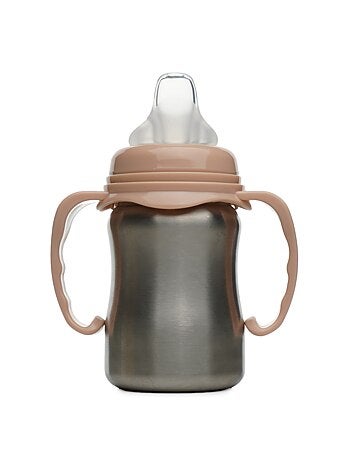 Taza de aprendizaje de acero inoxidable 180 ml Thermobaby a prueba de fugas con boquilla de silicona