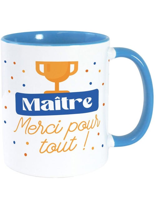 Taza de cerámica azul maître, merci pour tout - Kiabi