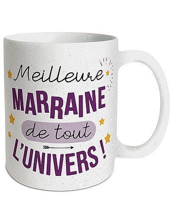 Taza de cerámica brillante meilleure marraine de tout l’univers 320 ml