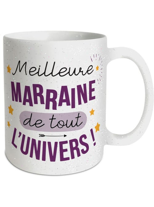 Taza de cerámica brillante meilleure marraine de tout l’univers 320 ml - Kiabi
