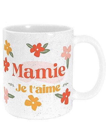Taza de cerámica con purpurina mamie je t’aime 320 ml