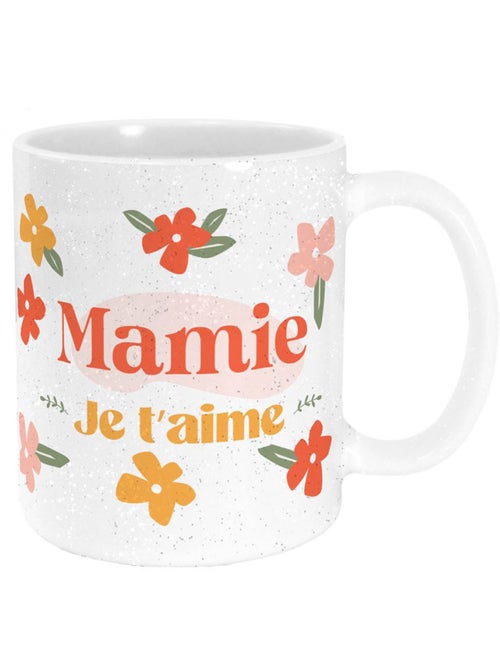 Taza de cerámica con purpurina mamie je t’aime 320 ml - Kiabi
