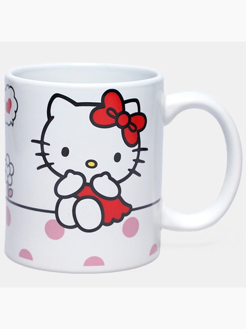 Taza de cerámica 'hello kitty' 320 ml – estampado y lazo rojo - Kiabi Taza de cerámica 'hello kitty' 320 ml – estampado y lazo rojo - Kiabi