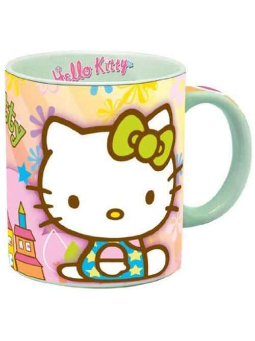 Taza de cerámica hello kitty multicolor con asa menta - Kiabi Taza de cerámica hello kitty multicolor con asa menta - Kiabi