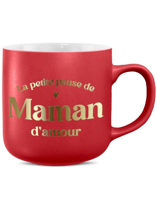 Taza de cerámica mate coral maman d'amour – 9 cm - Kiabi