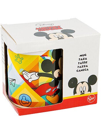 Taza de cerámica mickey & friends – motivo decorativo geométrico – stor