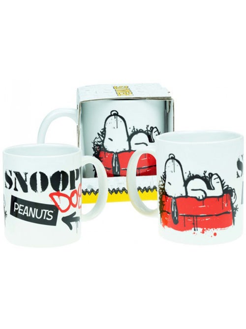 Taza de cerámica peanuts 'snoopy' 320 ml - asa lateral - Kiabi