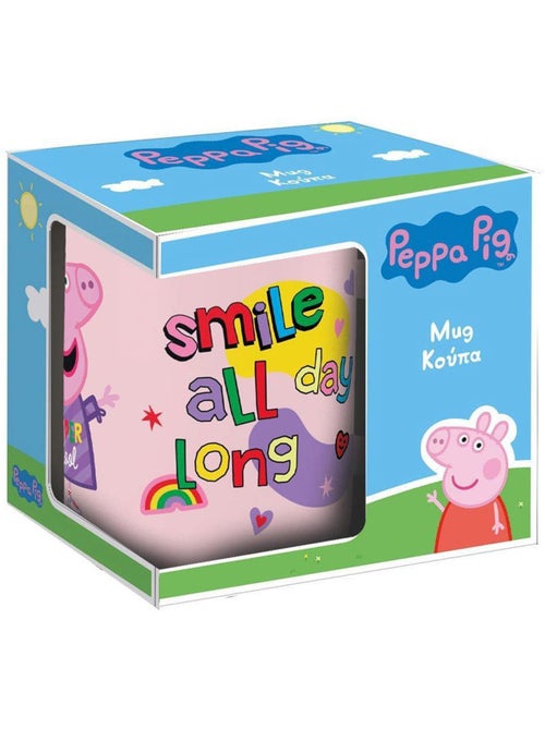 Taza de cerámica peppa pig 340 ml – smile all day long - diakakis - Kiabi