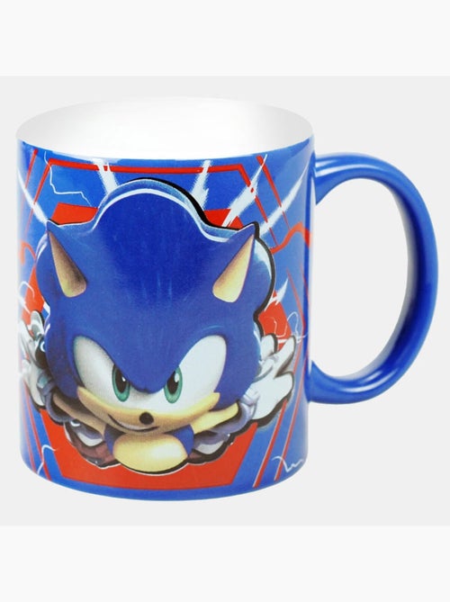 Taza de cerámica sonic - diseño azul con gran visual - 320 ml - Kiabi