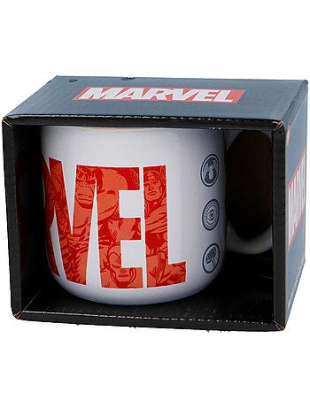 Taza de desayuno marvel de cerámica – 400 ml, diseño rojo y negro