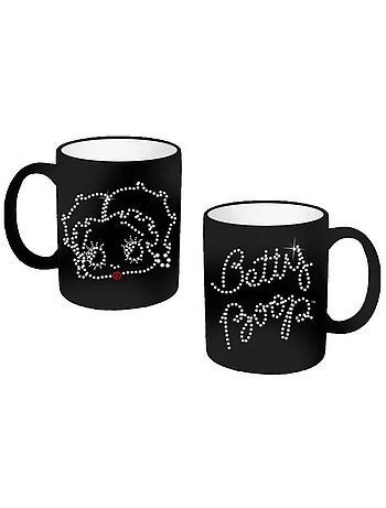Taza decorativa de cerámica 'betty boop' estilo strass 10 cm - betty boop