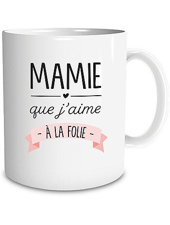 Taza decorativa de cerámica con corazón mamie