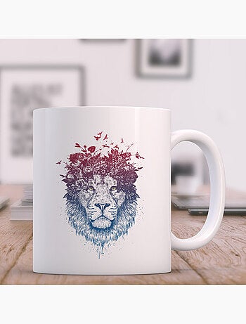 Taza FLORAL LION