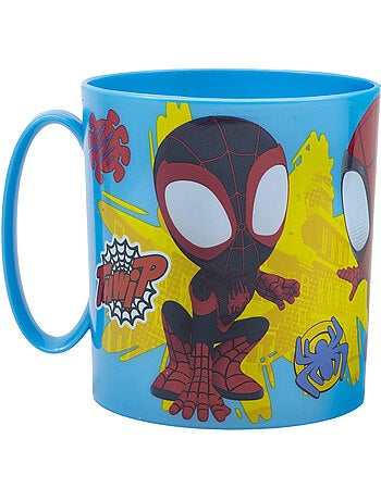 Taza infantil spider-man de pvc sin bpa 350 ml para microondas spiderman